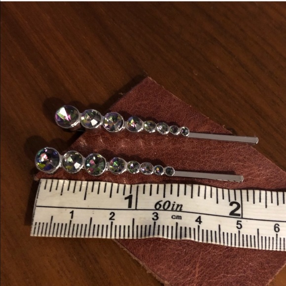 Galaxy multicolor rhinestone Bobby pin hair clips - Picture 3 of 6